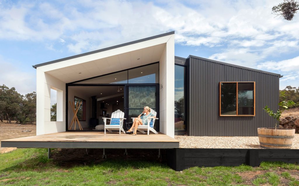 casa pré fabricada com design moderno pronta