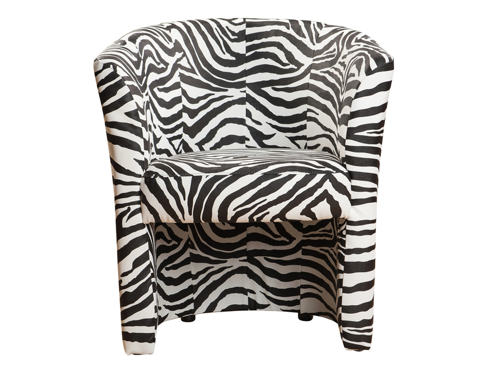 poltrona magnólia com estampa de zebra 