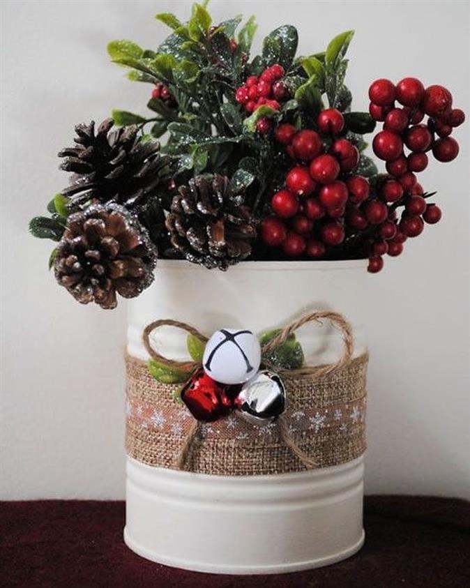 vaso decorativo de natal 