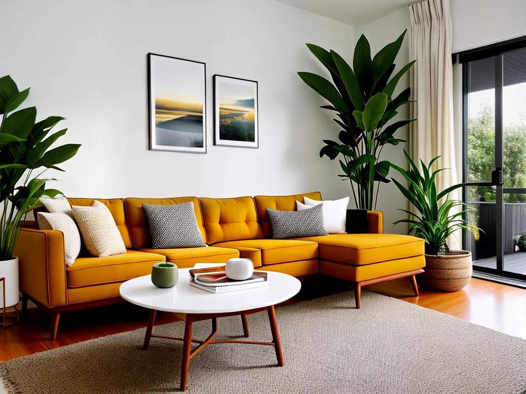 sala Estilo Mid-Century Modern