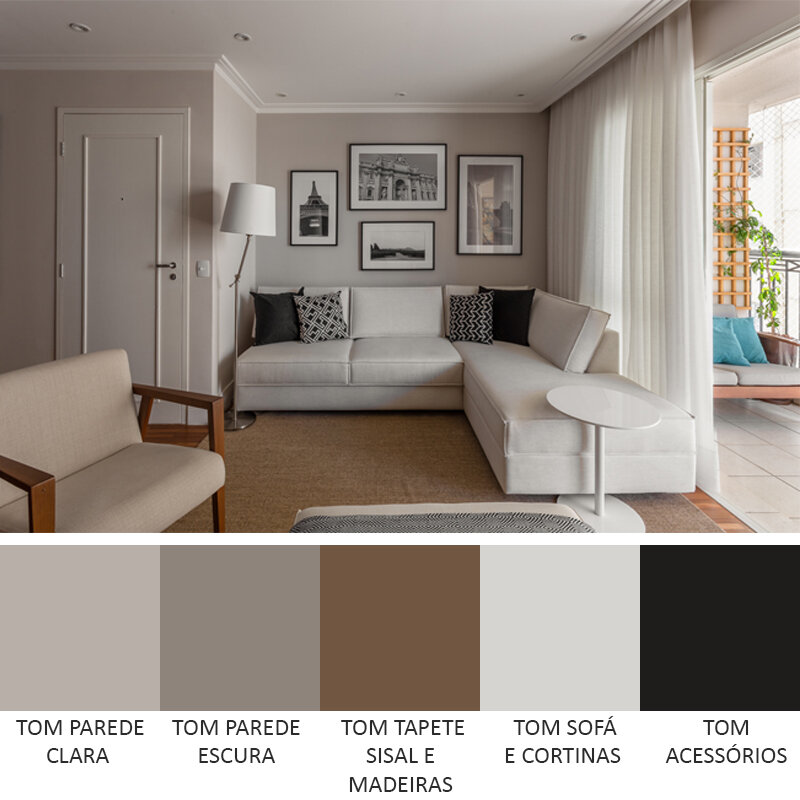 paleta de cores para sala