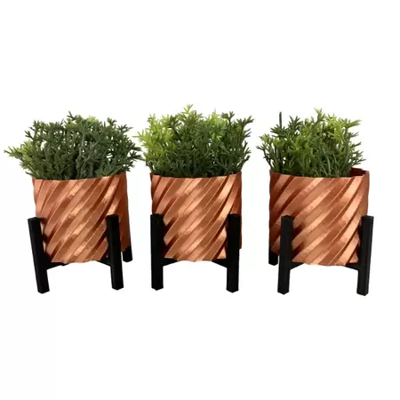 trio de vasinhos decorativos estilo cachepô